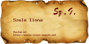 Szele Ilona névjegykártya